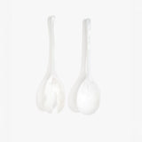 Dinosaur Designs Long Stone Servers in Snow Swirl Colour resin