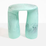 Dinosaur Designs Rock Tower Table in Mint Colour resin