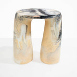 Dinosaur Designs Rock Tower Table in Sandy Pearl Colour resin