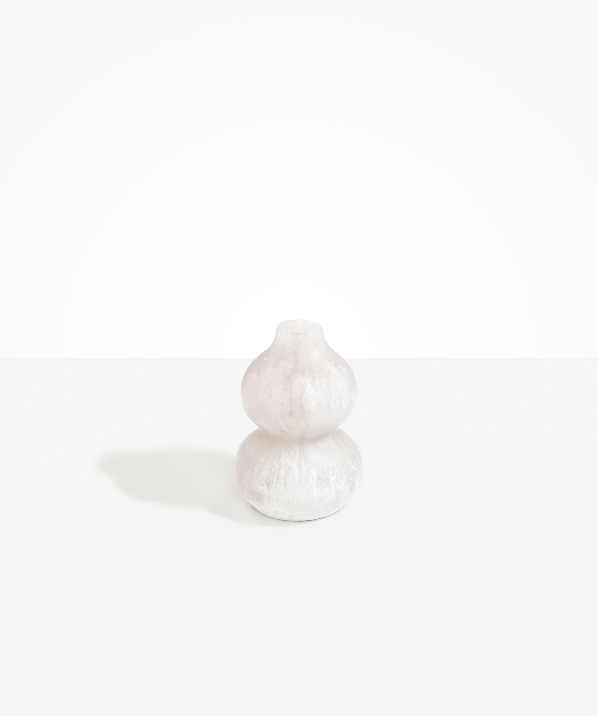 Dinosaur Designs Lotus Seed Vase in Snow Swirl Colour resin
