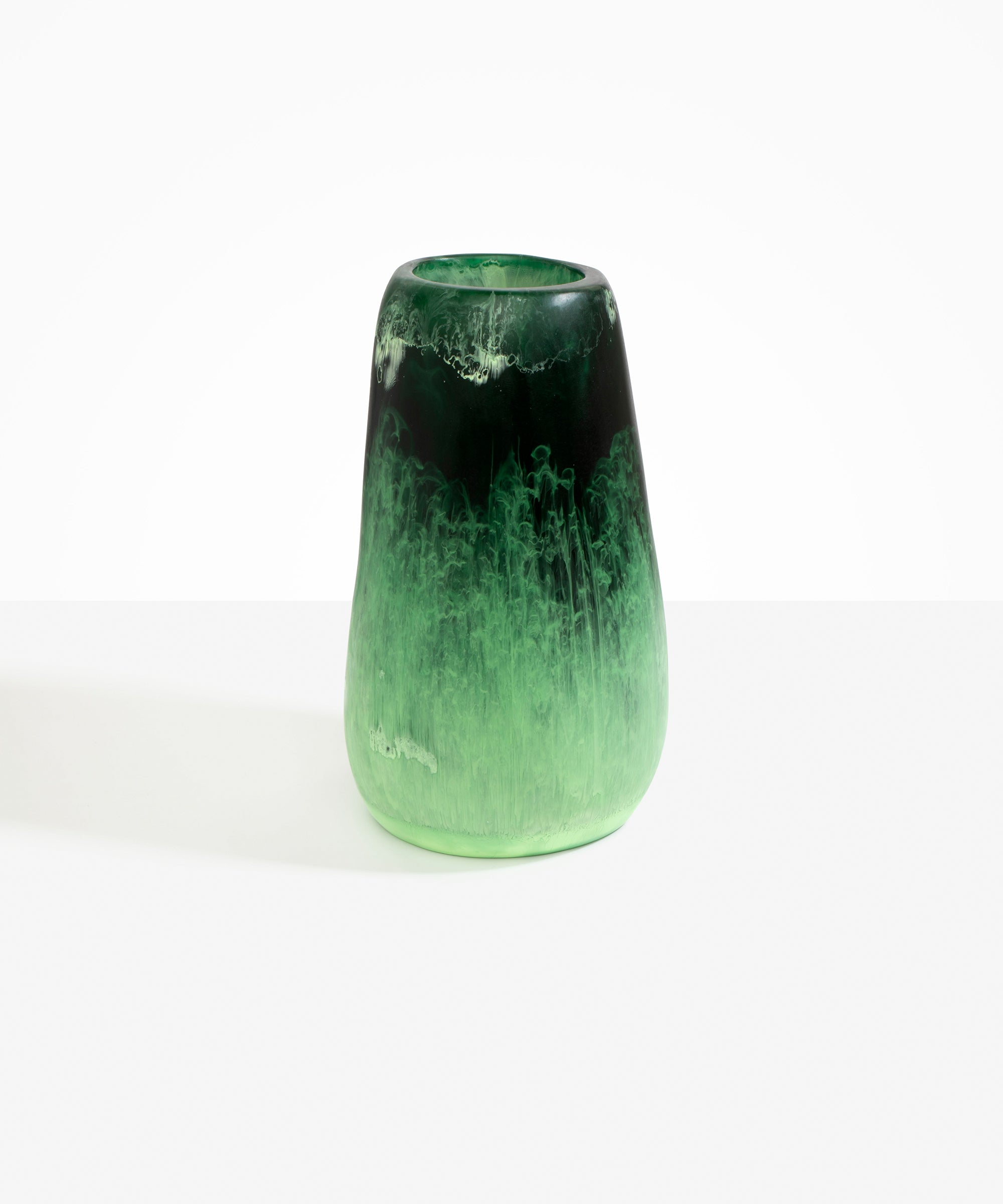 Dinosaur Designs Grand Pebble Vase in Moss Colour resin