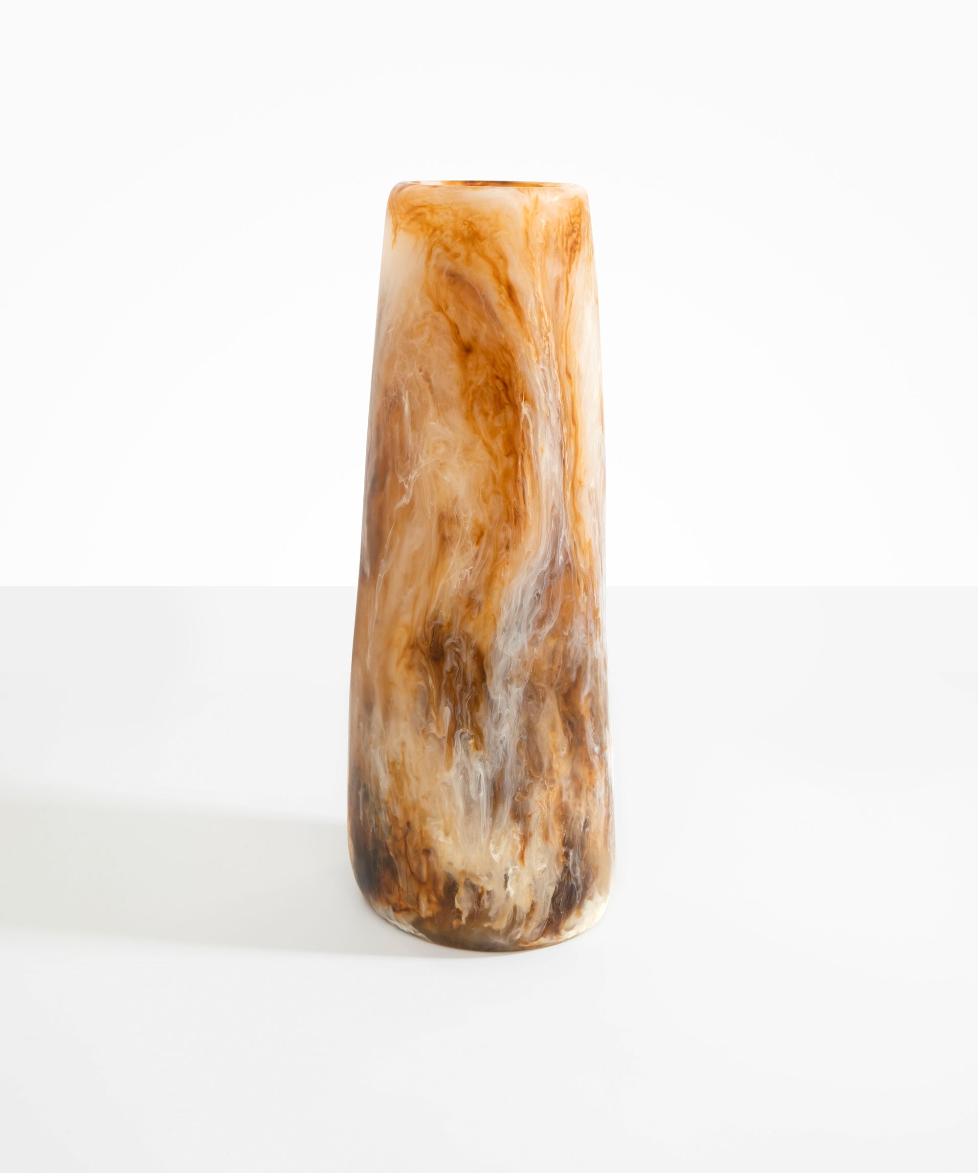 Dinosaur Designs Tall Pebble Vase in Light Horn Colour resin