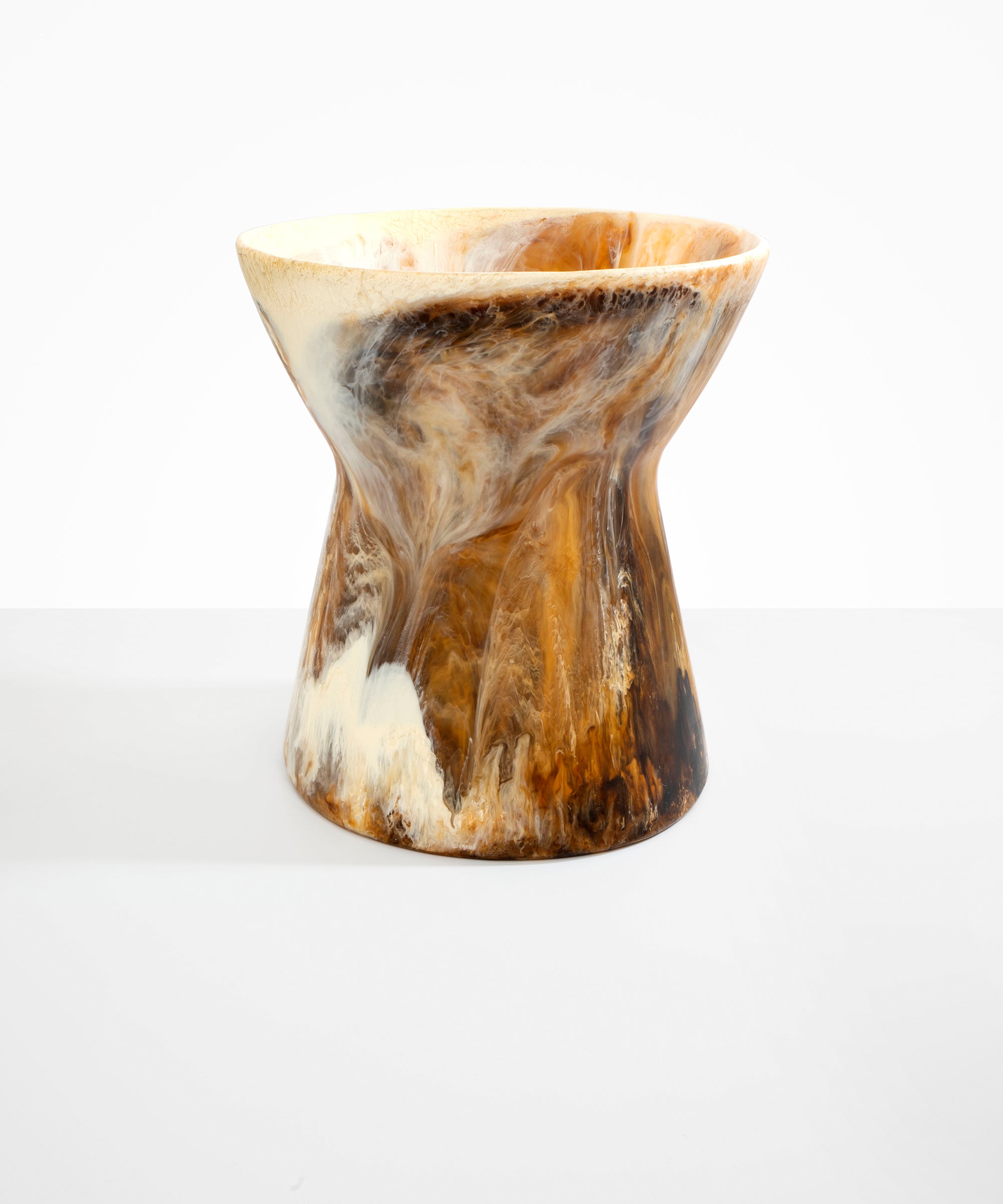 Dinosaur Designs Extra Large Bow Vase in Light Horn Colour resin