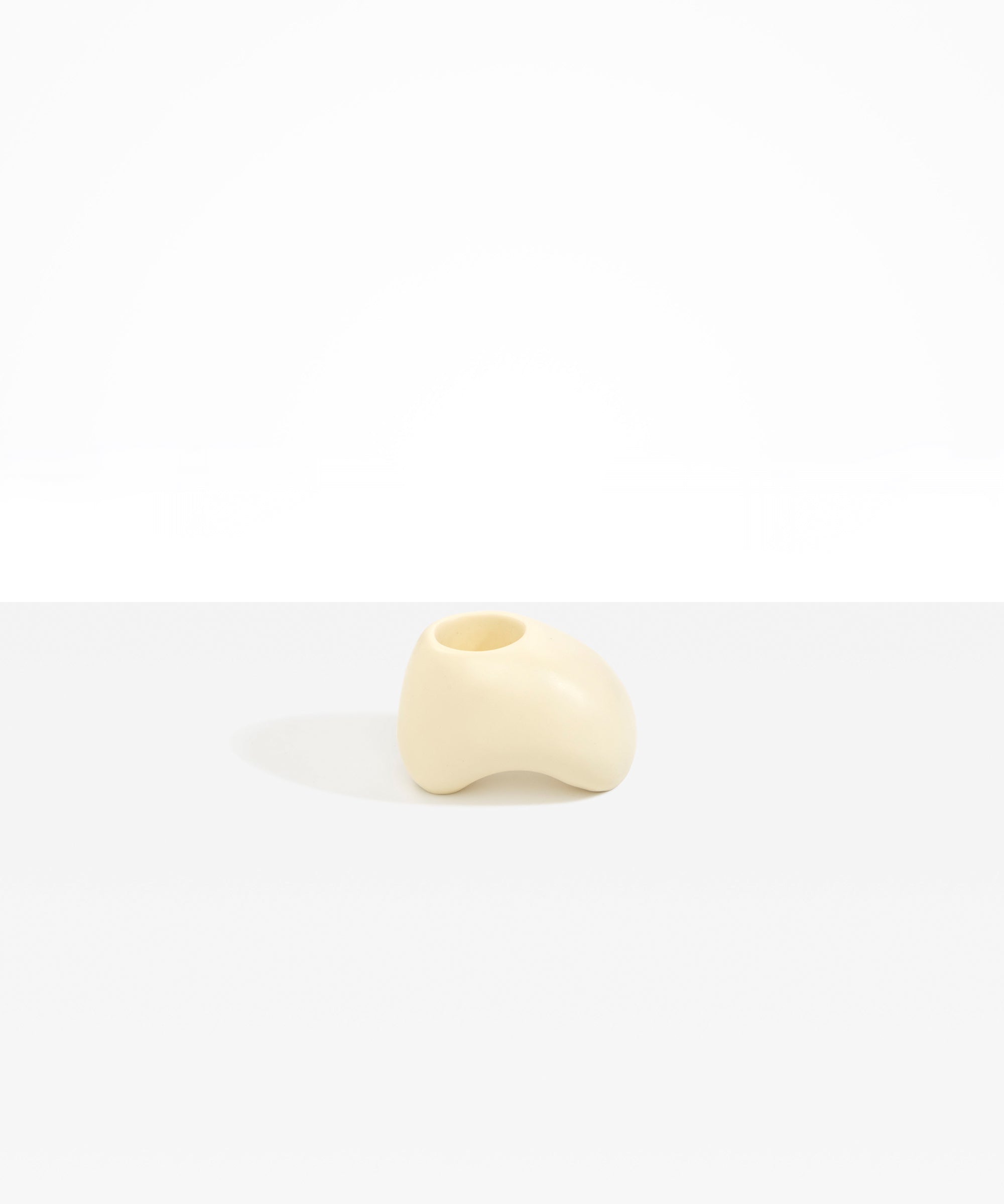 Dinosaur Designs Pirouette Vase in Cream Colour resin