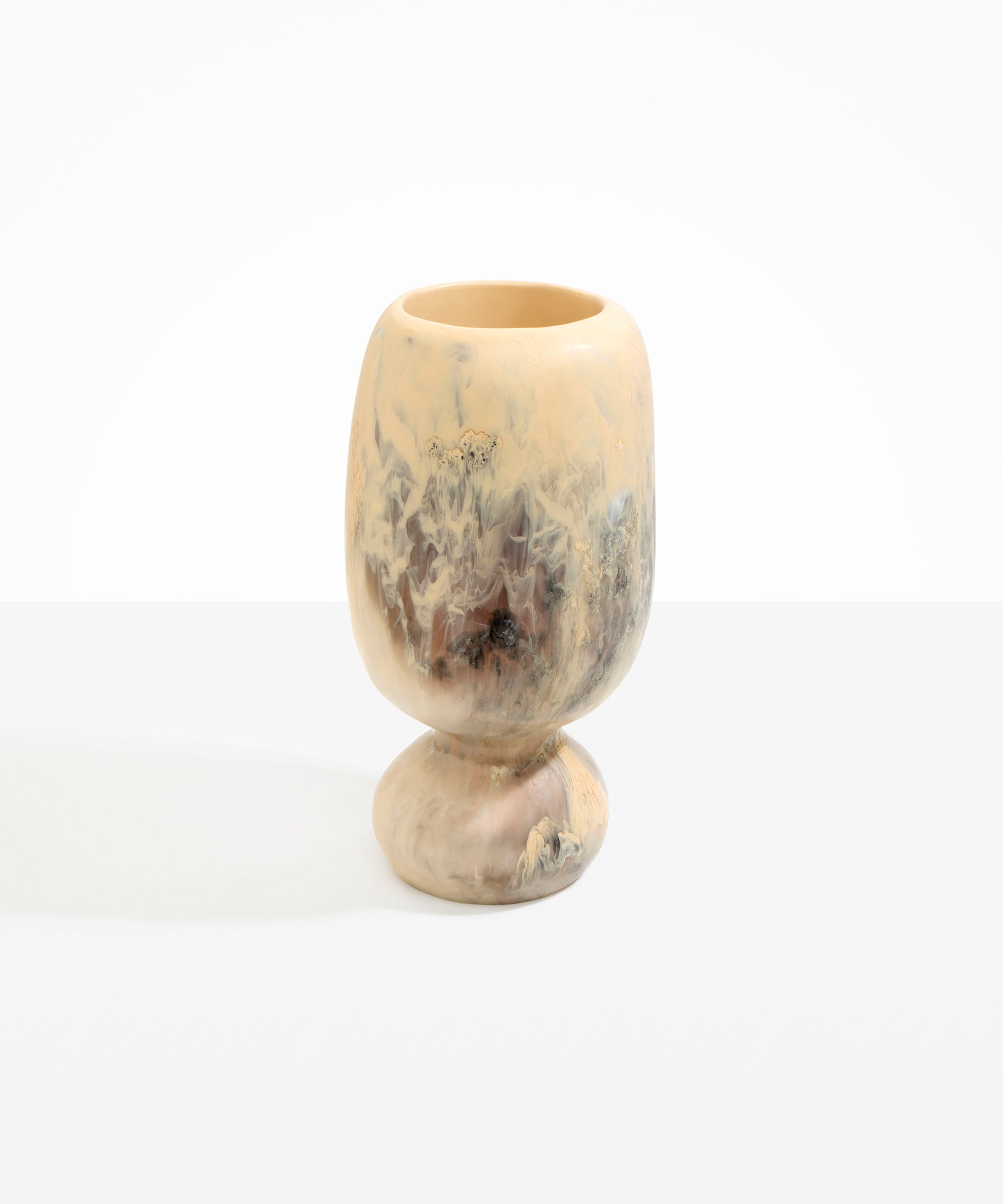 Dinosaur Designs Tall Rockpool Vase in Sandy Pearl Colour resin