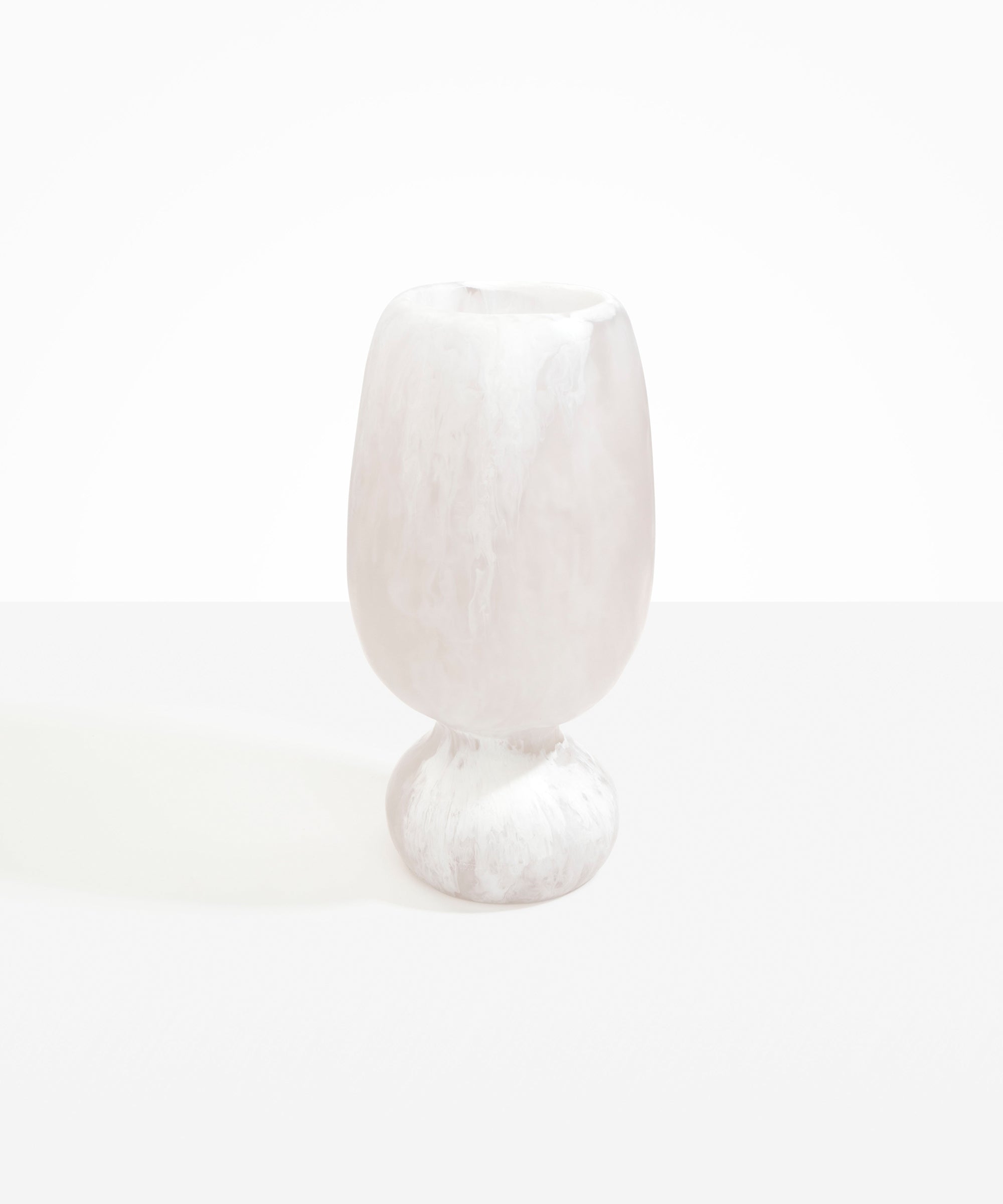 Dinosaur Designs Tall Rockpool Vase in Snow Swirl Colour resin