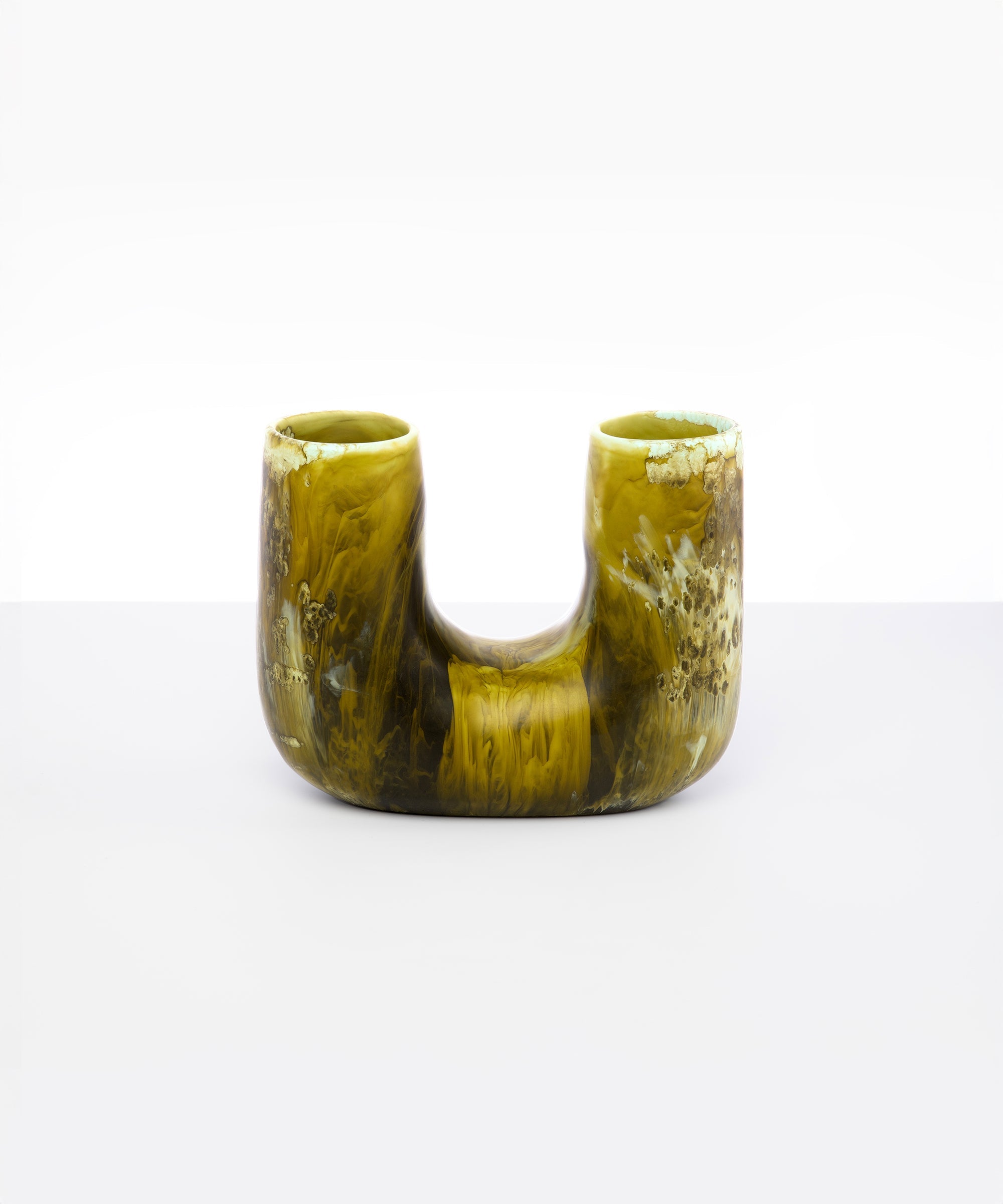 Dinosaur Designs Medium Branch Vase in Malachite Colour resin