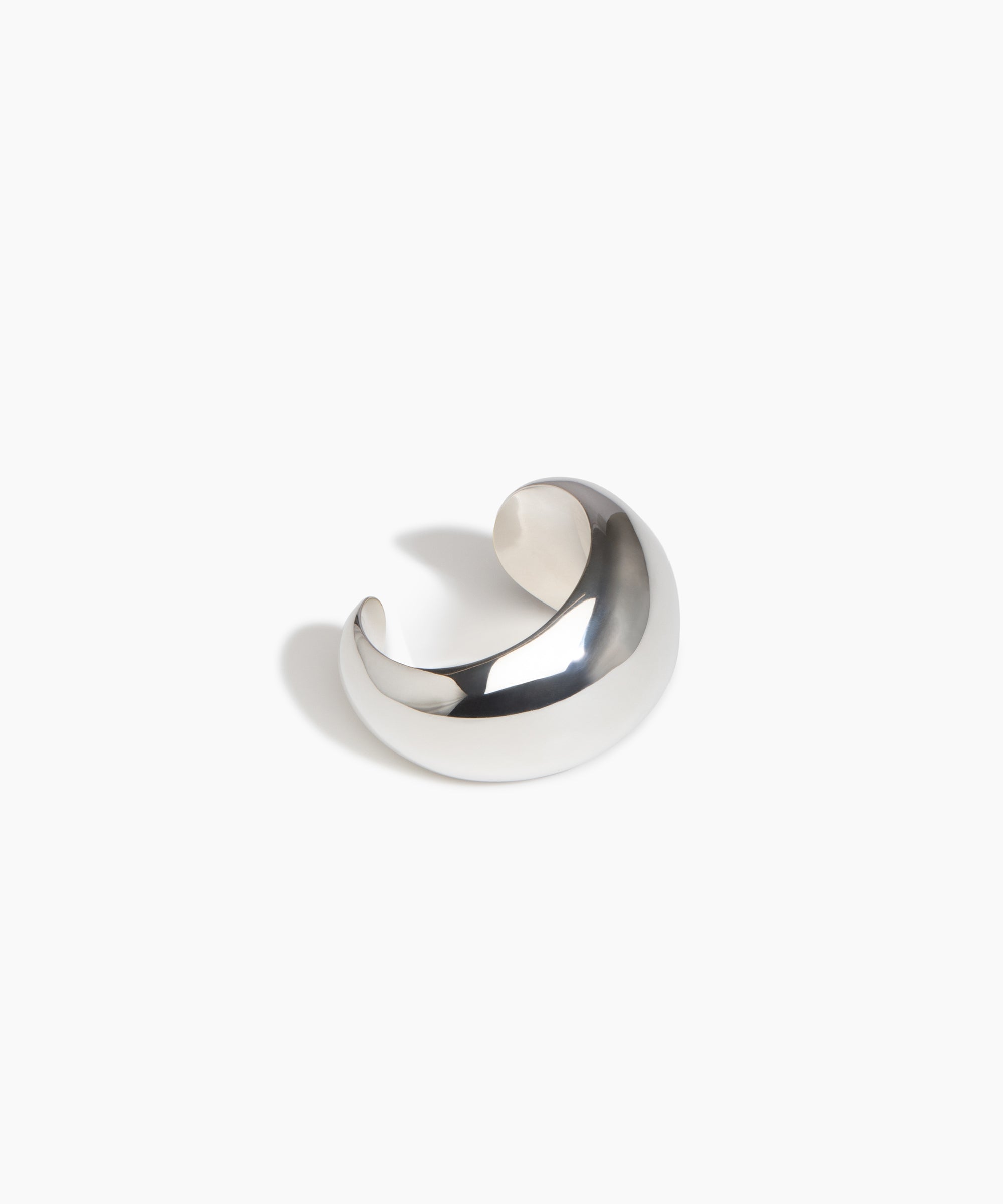 LO Collections x ALEX AND TRAHANAS Large Chifferi Cuff in Silver-Plated Brass Material