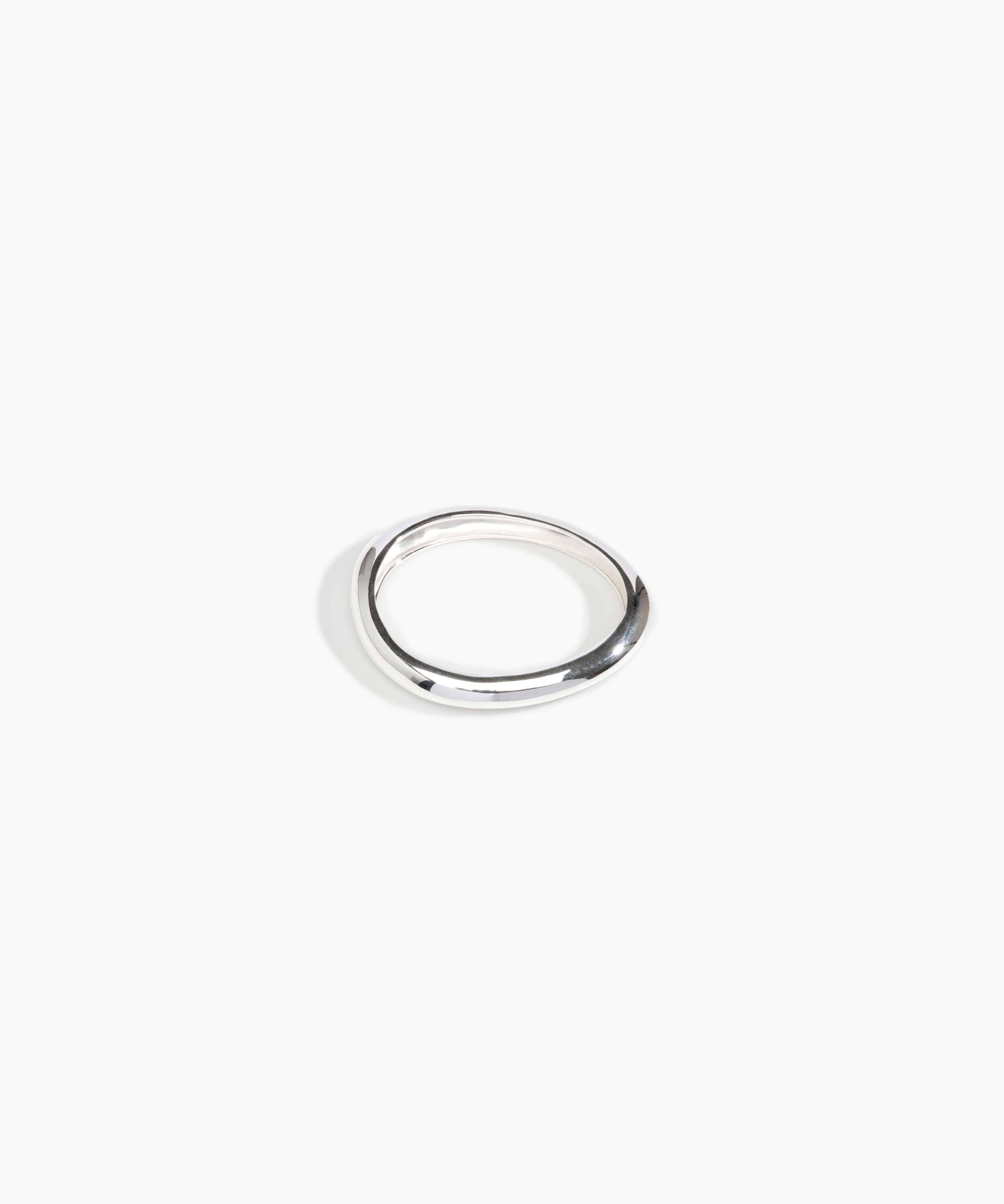 Dinosaur Designs Rock Wishbone Bangle in Silver-Plated Brass Material...