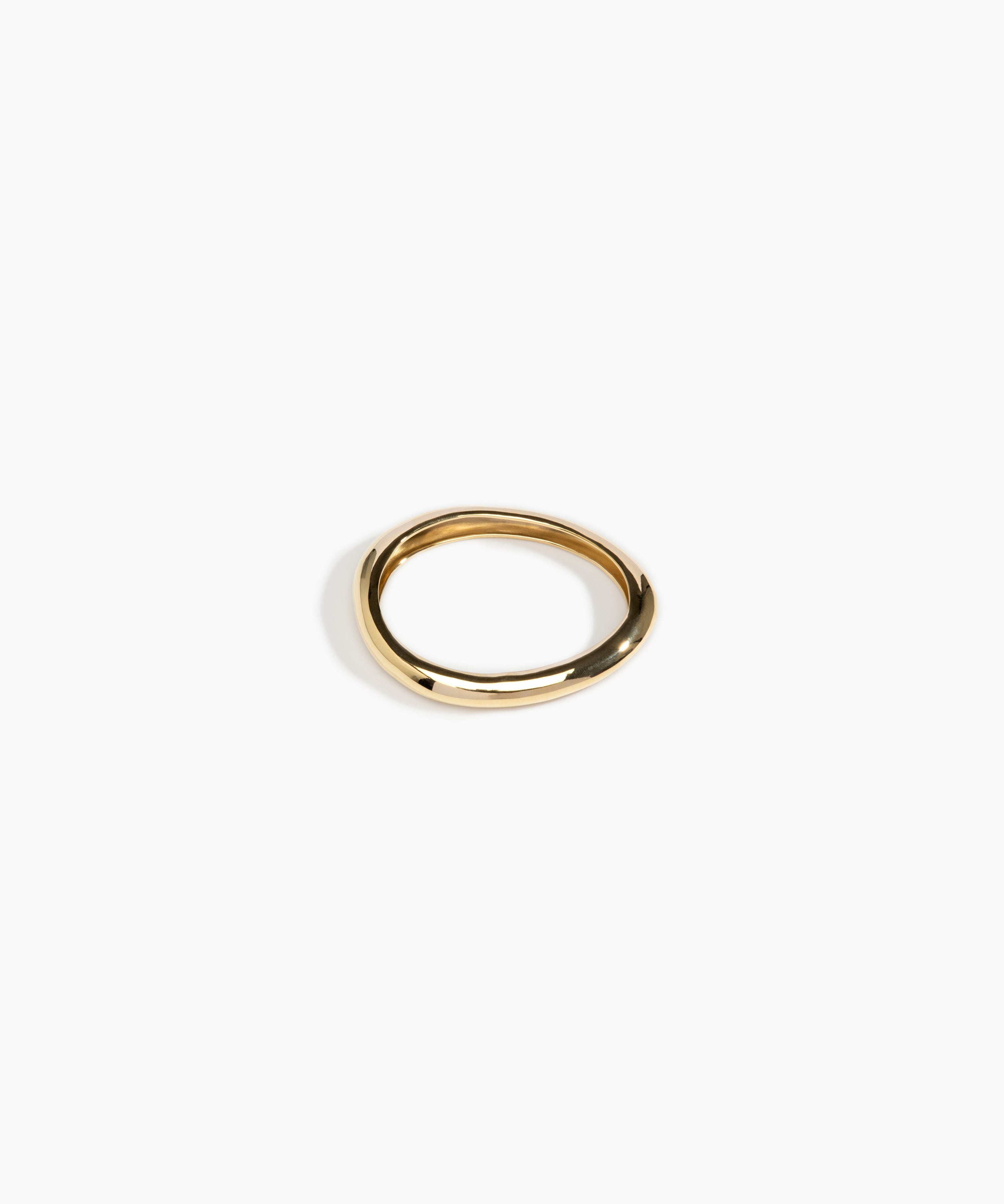 Dinosaur Designs Rock Wishbone Bangle in Brass Material....