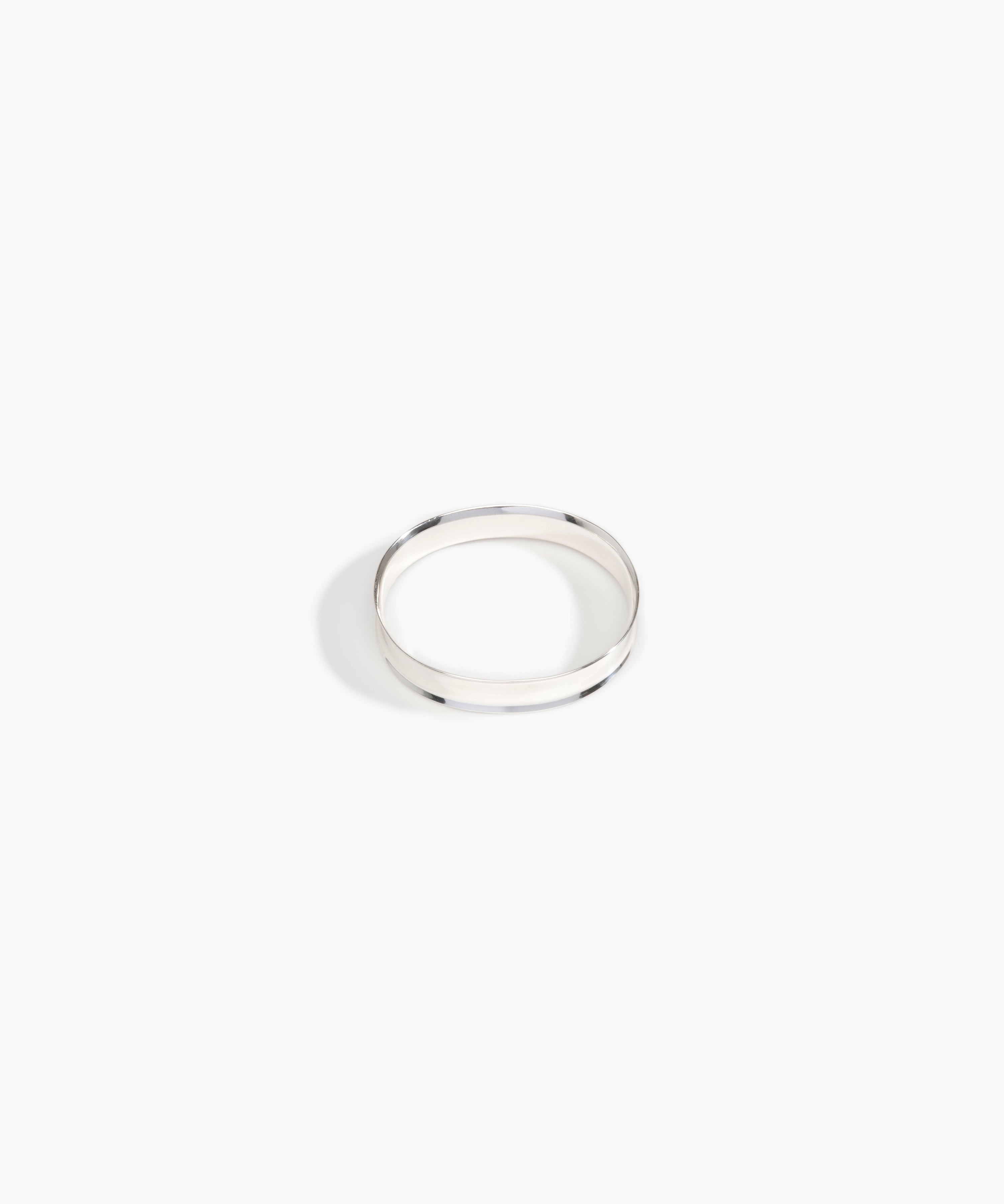 LO Collections x ALEX AND TRAHANAS Narrow Voyage Bangle in Silver-Plated Brass Material