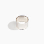 LO Collections x ALEX AND TRAHANAS Wide Voyage Bangle in Silver-Plated Brass Material....