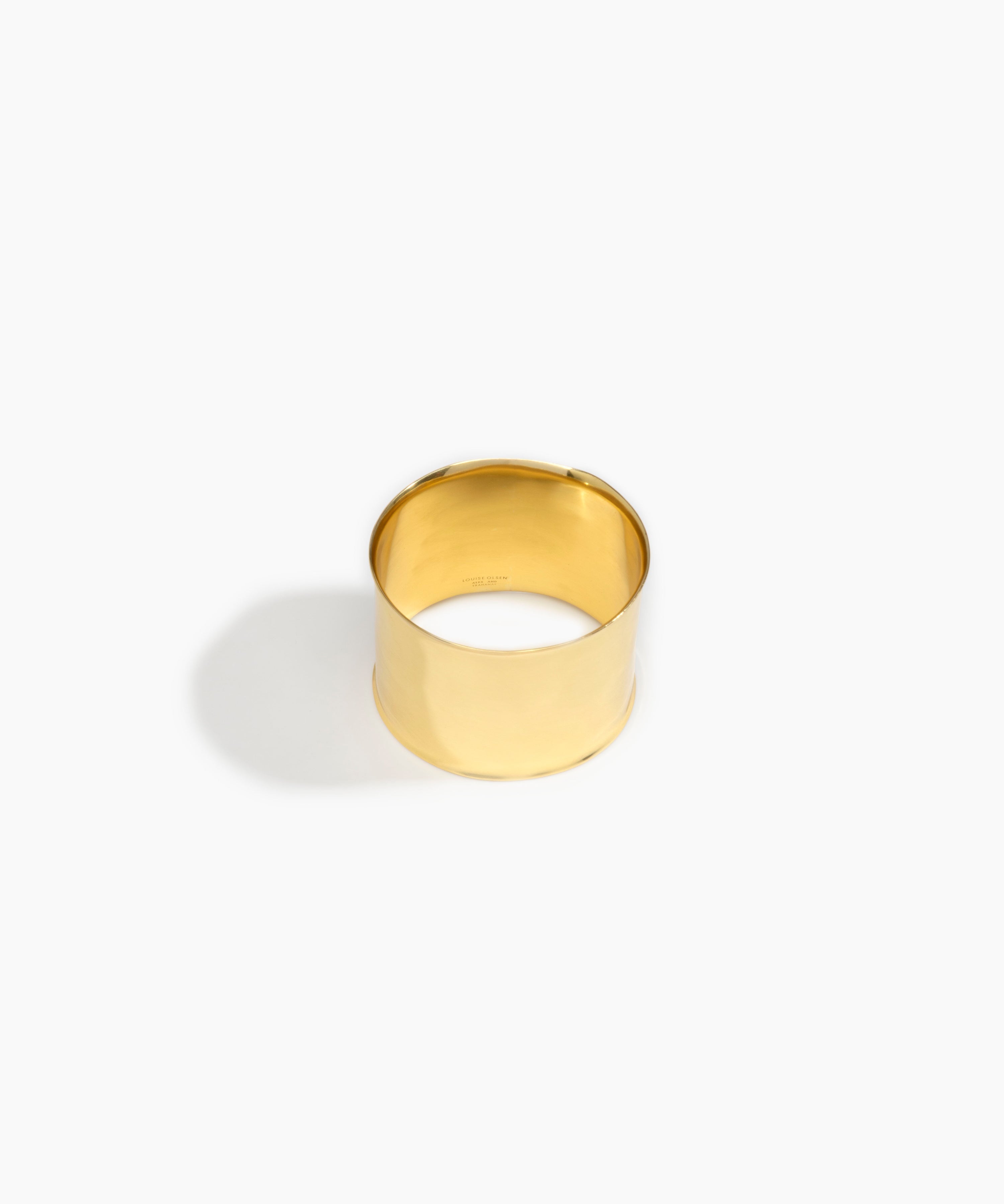 LO Collections x ALEX AND TRAHANAS Wide Voyage Bangle in Nano-Coated Brass Material