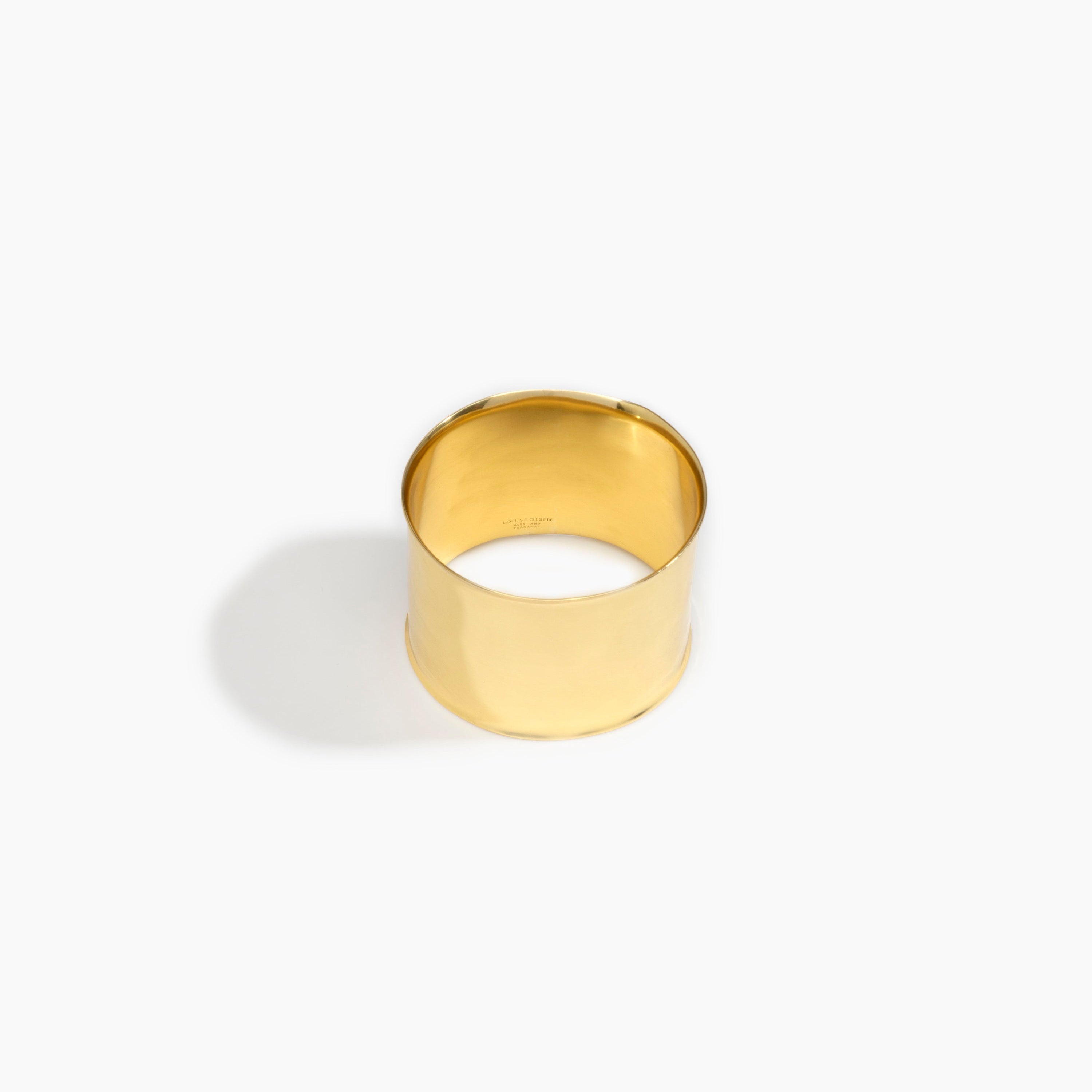 LO Collections x ALEX AND TRAHANAS Wide Voyage Bangle in Nano-Coated Brass Material...