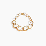 LO Collections Liquid Chain Choker Necklaces in 24k Gold-Plated Brass Material 