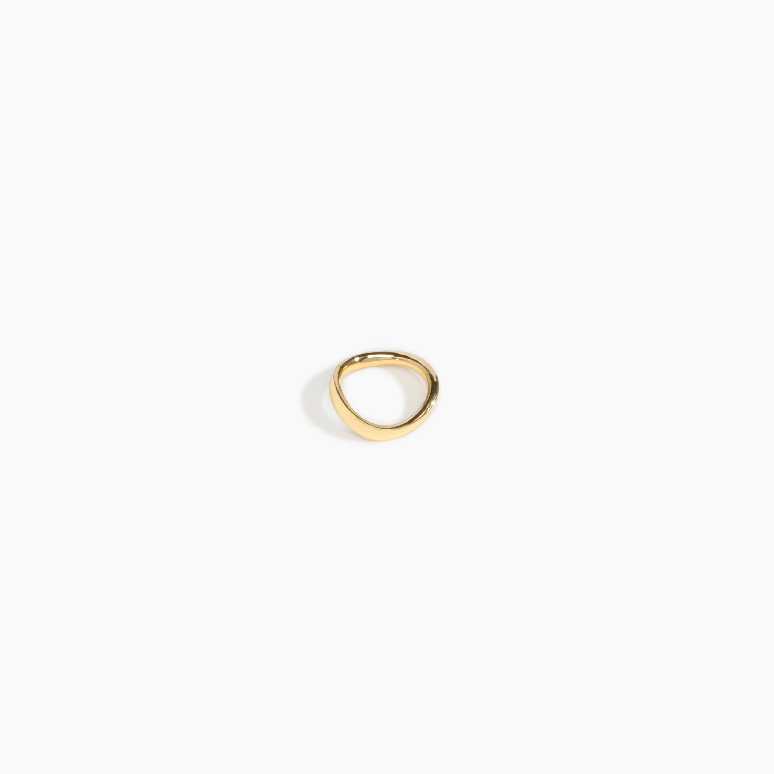 LO Collections Flat Wave Ring in Nano-Coated Brass Material..