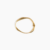 LO Collections Liquid Bangle in 24k Gold-Plated Brass Material..