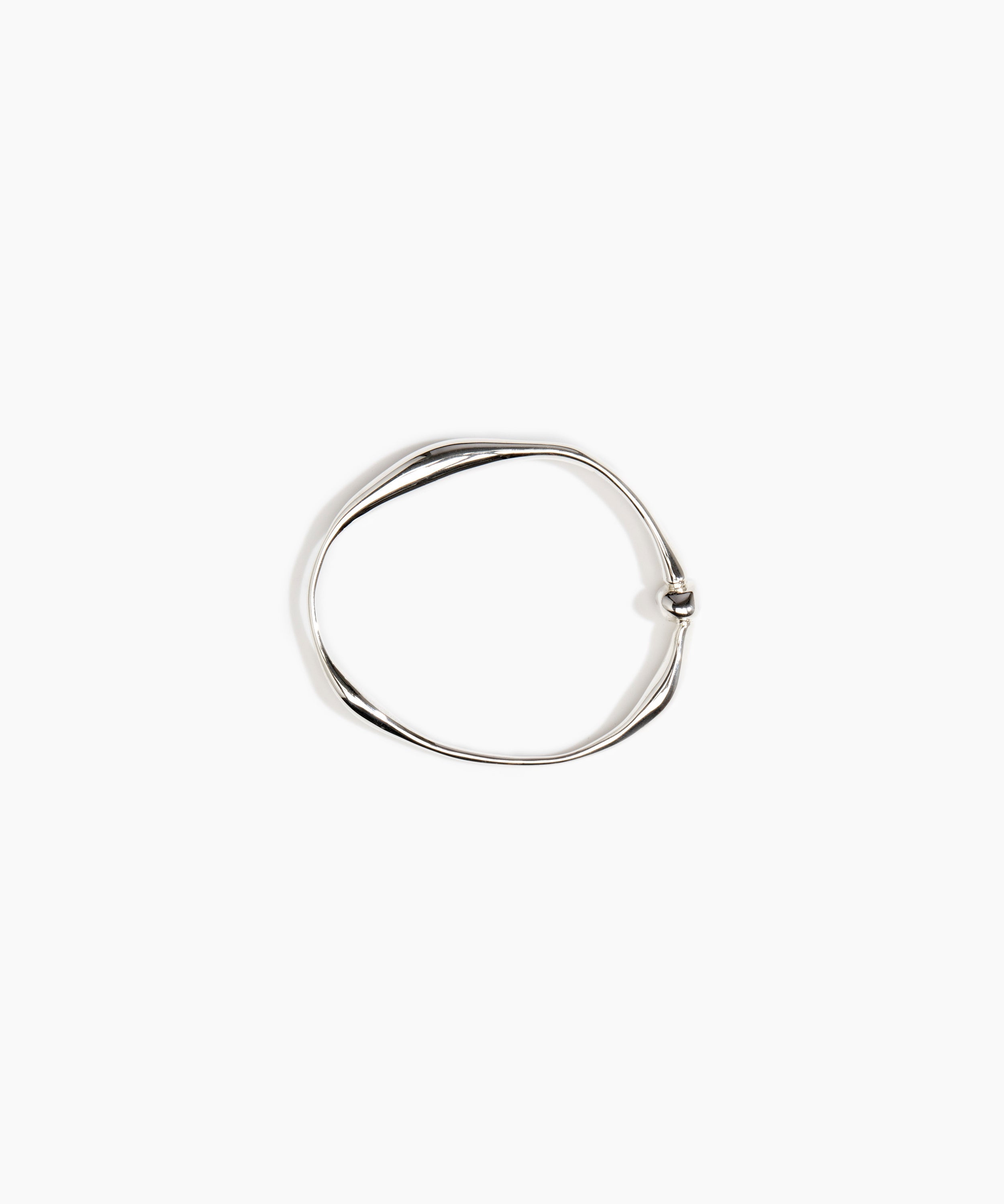 LO Collections Liquid Bangle in 925 Sterling Silver Material