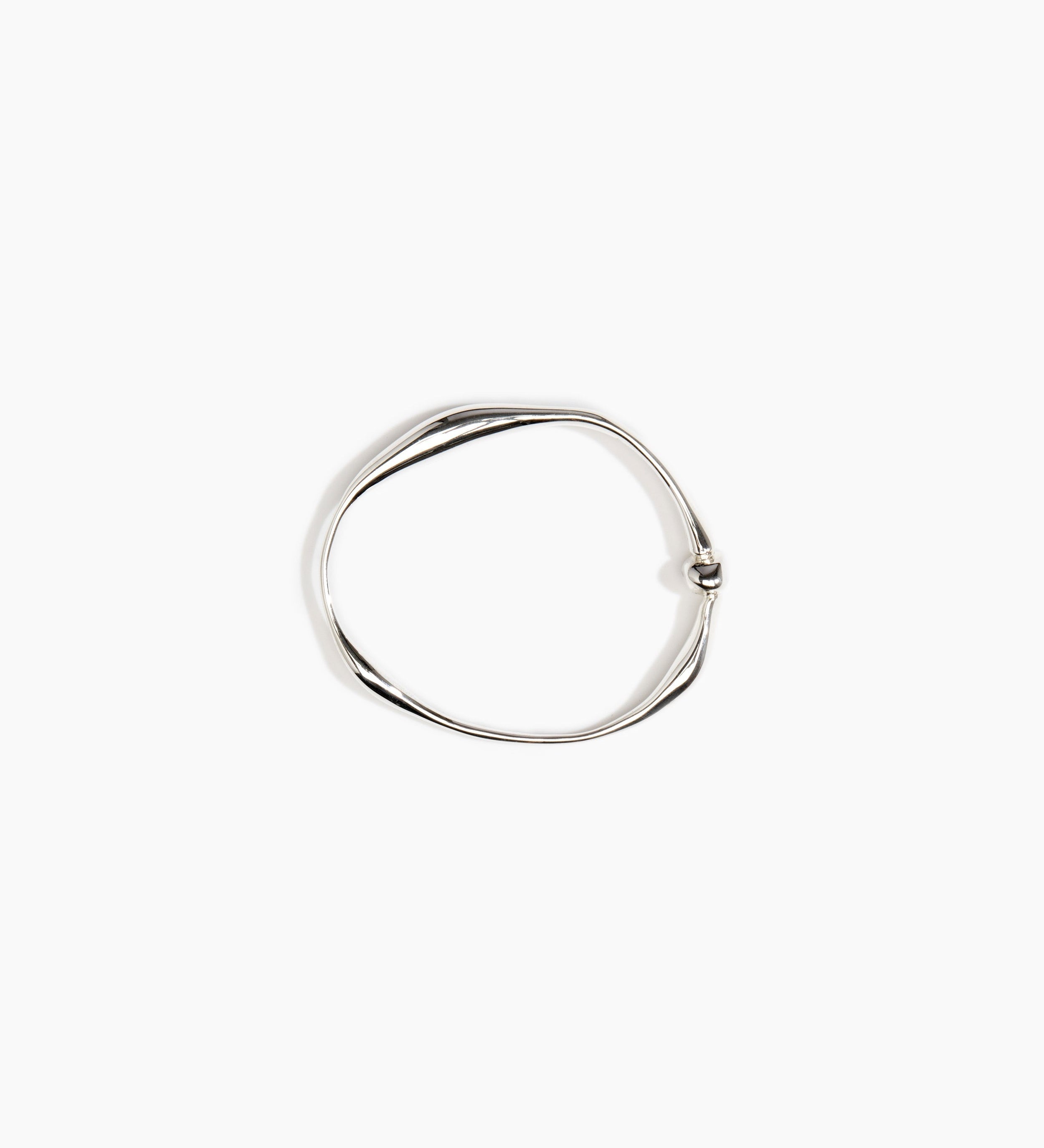 LO Collections Liquid Bangle Bracelets in 925 Sterling Silver Material 