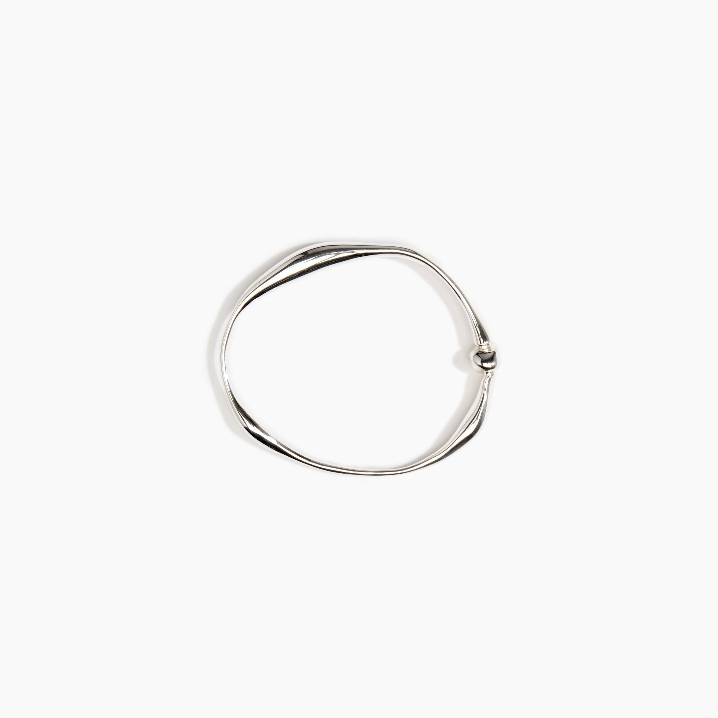 LO Collections Liquid Bangle in 925 Sterling Silver Material..