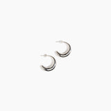 LO Collections Medium Liquid Hoop Earrings in 925 Sterling Silver Material