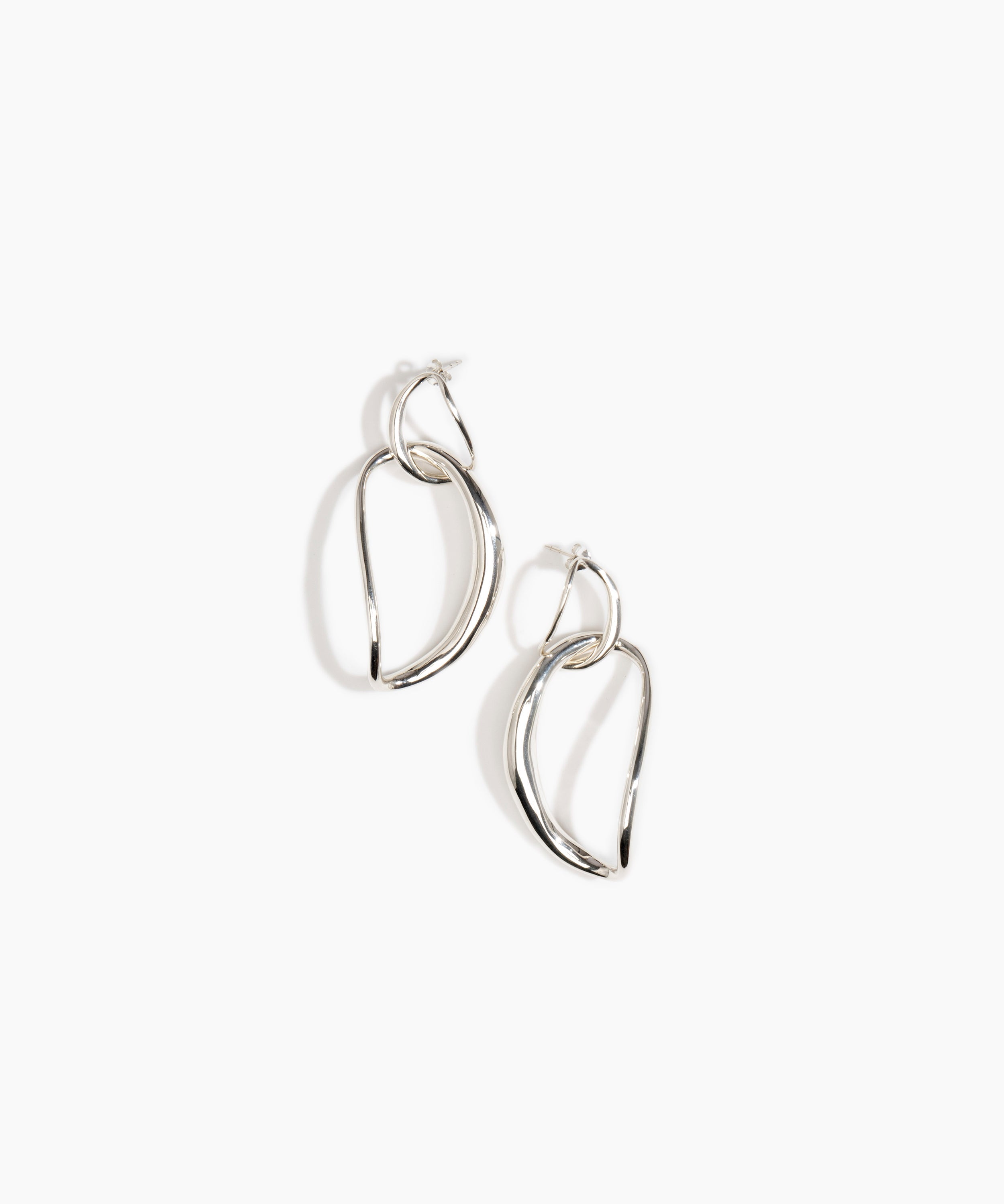 LO Collections Liquid Chain Earrings Earrings in 925 Sterling Silver Material 