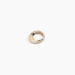 Dinosaur Designs Slate Ring in Sandy Pearl Colour resin with Regular Fit.