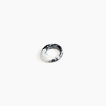 Dinosaur Designs Slate Ring in White Marble Colour resin with Regular Fit