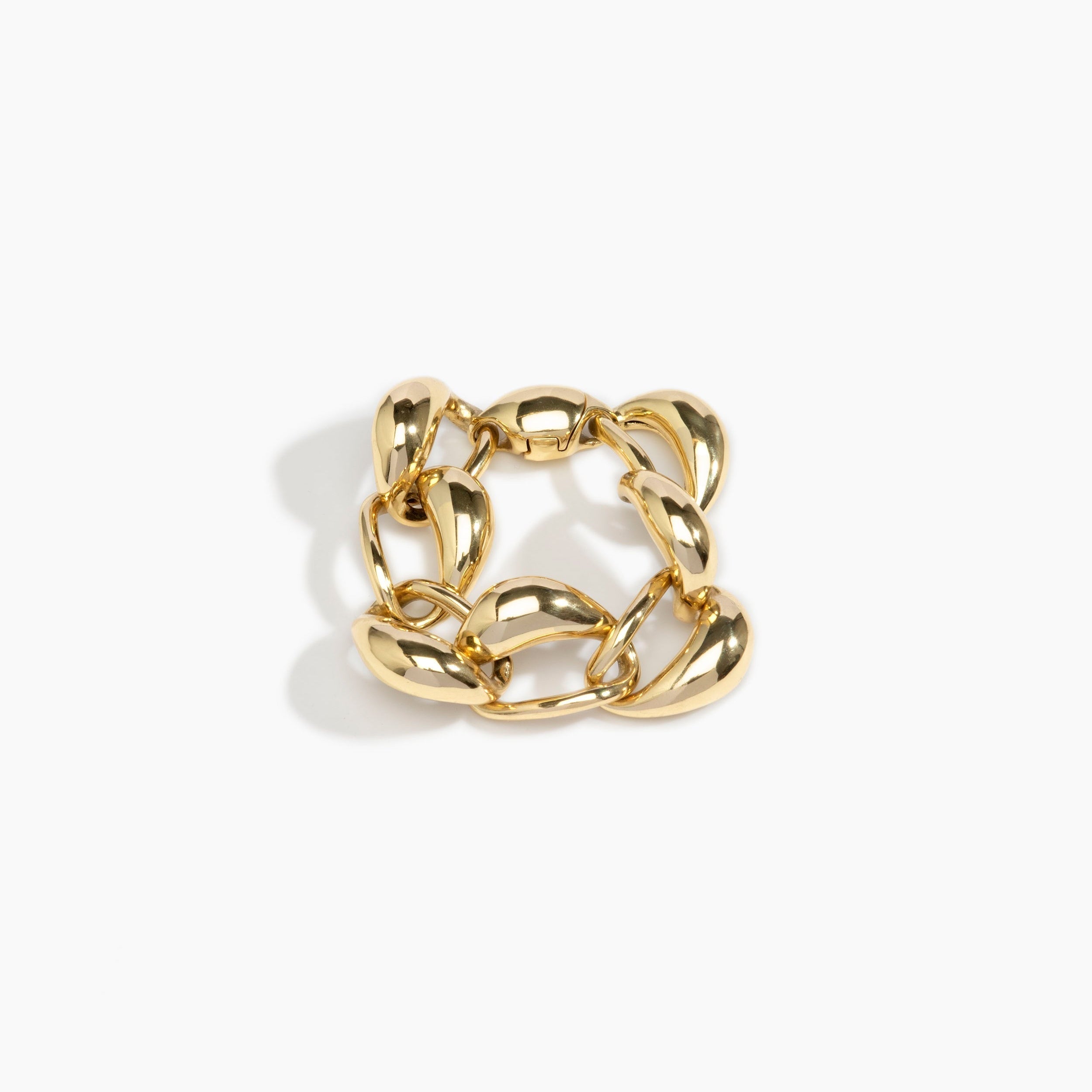 LO Collections Cocoon Bracelet in Nano-Coated Brass Material.