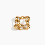 LO Collections Cocoon Bracelet in 24k Gold-Plated Brass Material..