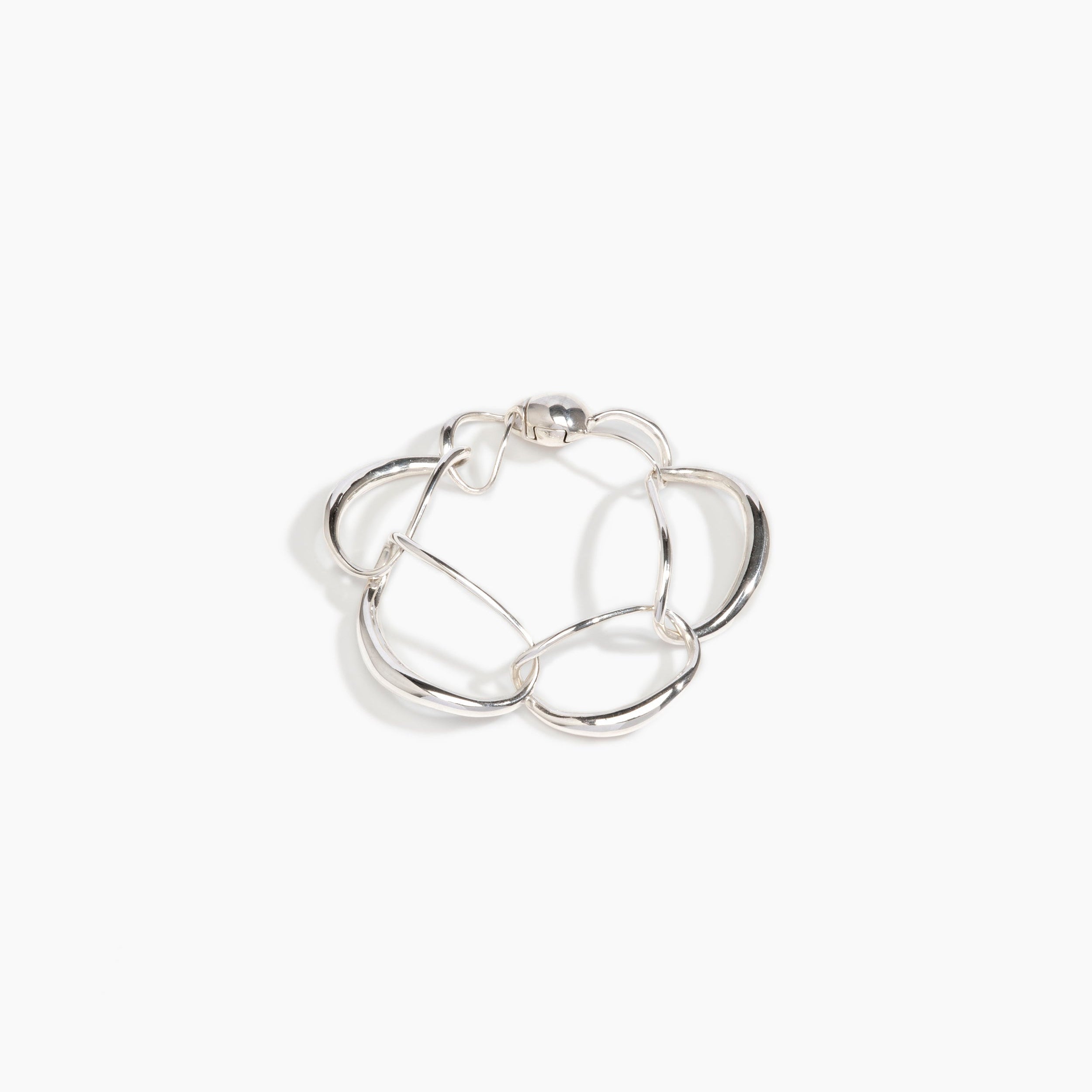 LO Collections Liquid Chain Bracelet in 925 Sterling Silver Material resin with Wide Fit..