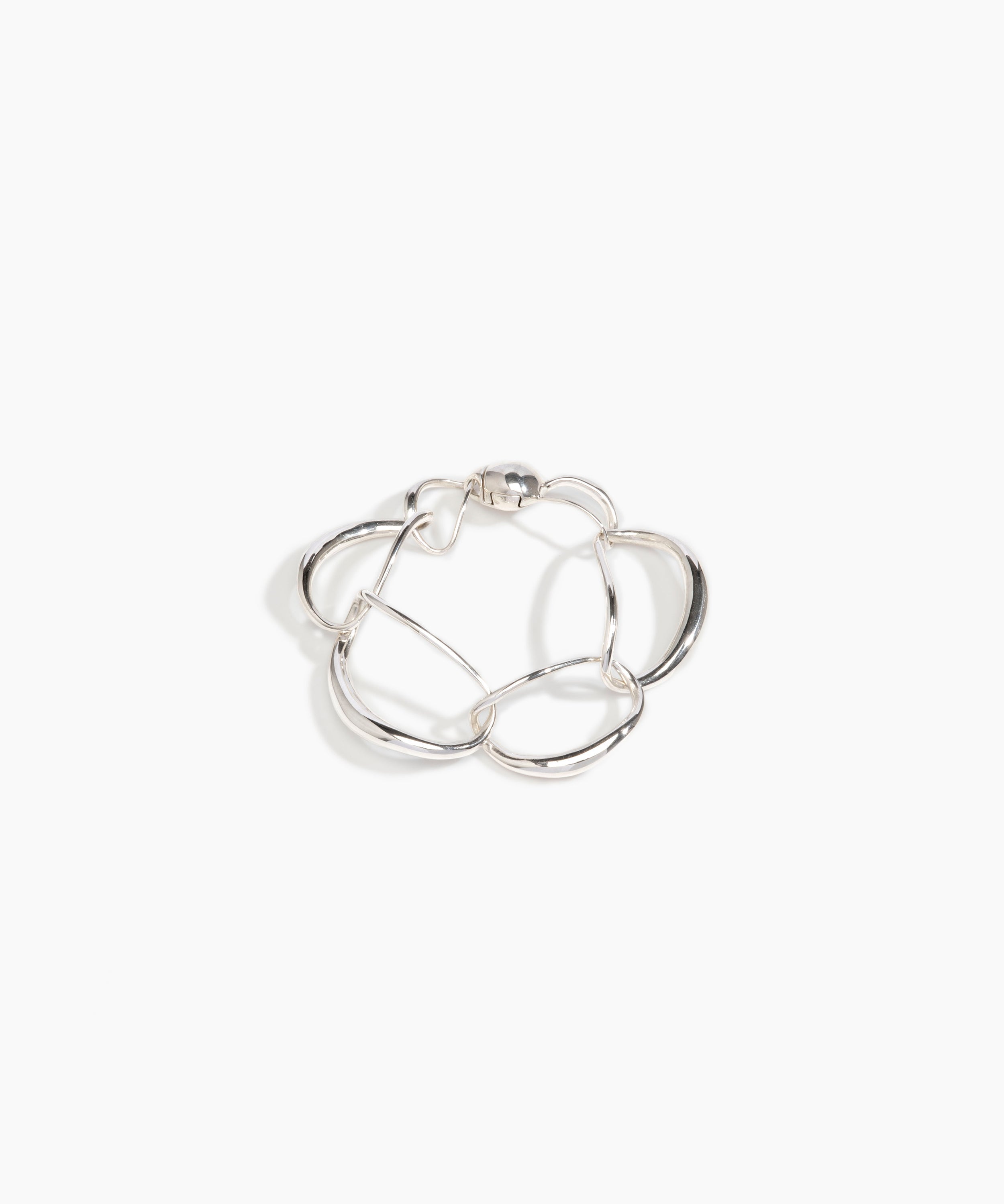 LO Collections Liquid Chain Bracelet in 925 Sterling Silver Material resin with Wide Fit