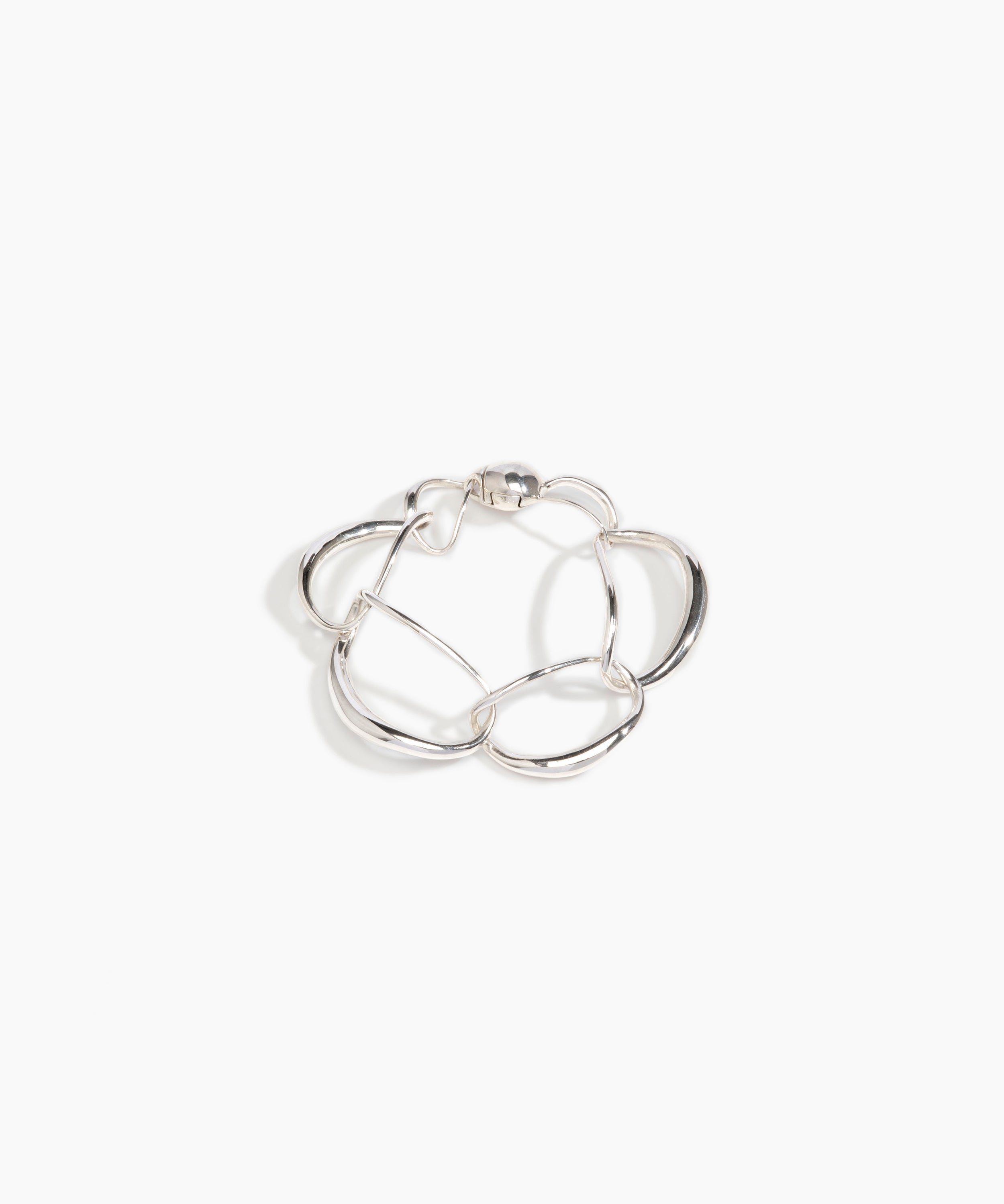 LO Collections Liquid Chain Bracelet Bracelets in 925 Sterling Silver Material with Wide Fit