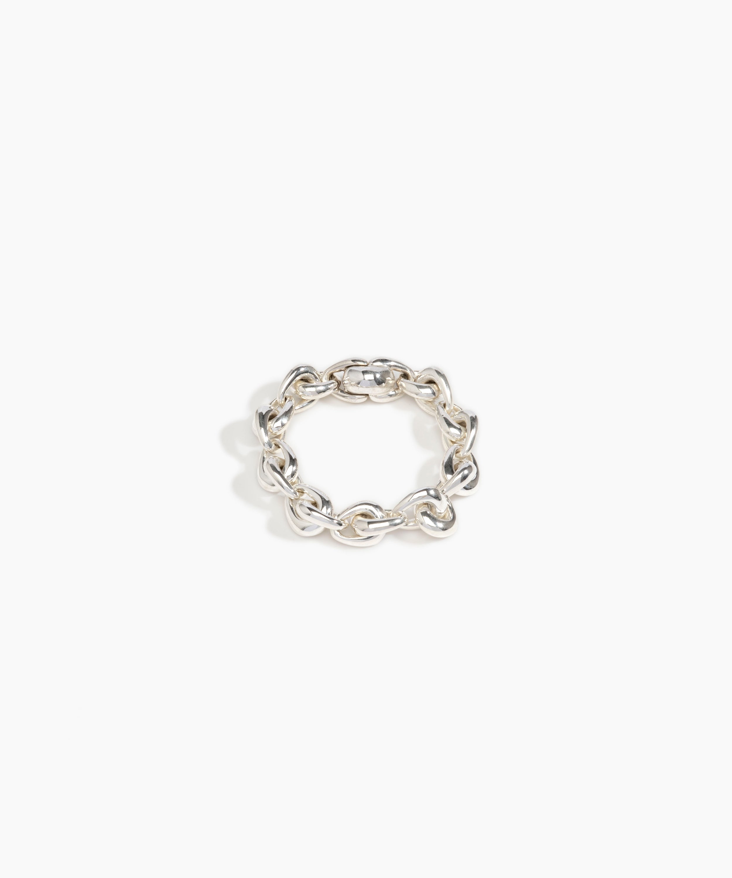 LO Collections Hug Chain Bracelet in Silver-Plated Brass Material resin with Regular Fit...