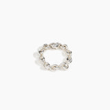 LO Collections Hug Chain Bracelet in Silver-Plated Brass Material resin with Regular Fit
