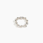 LO Collections Hug Chain Bracelet in Silver-Plated Brass Material resin with Regular Fit..