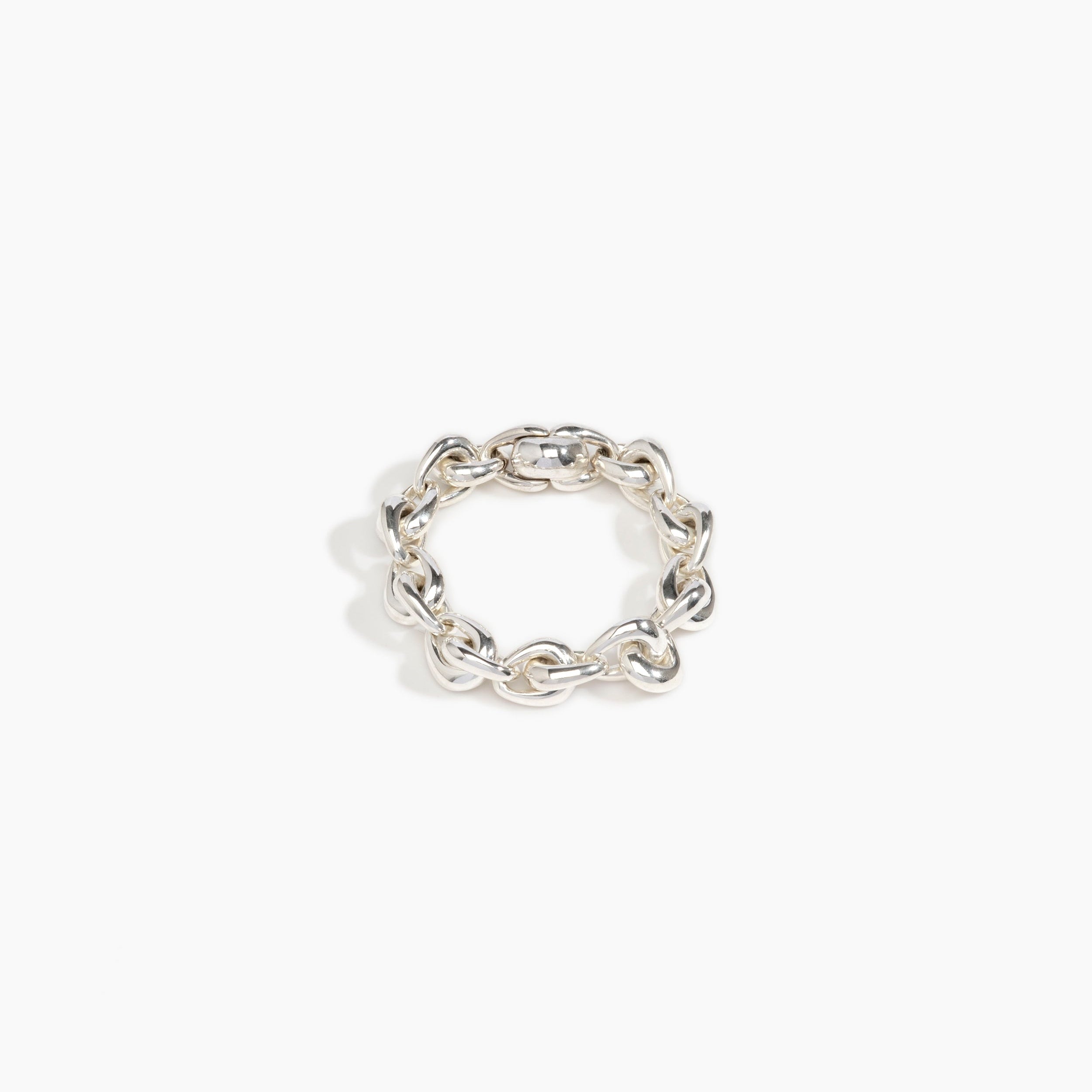 LO Collections Hug Chain Bracelet in Silver-Plated Brass Material resin with Regular Fit..