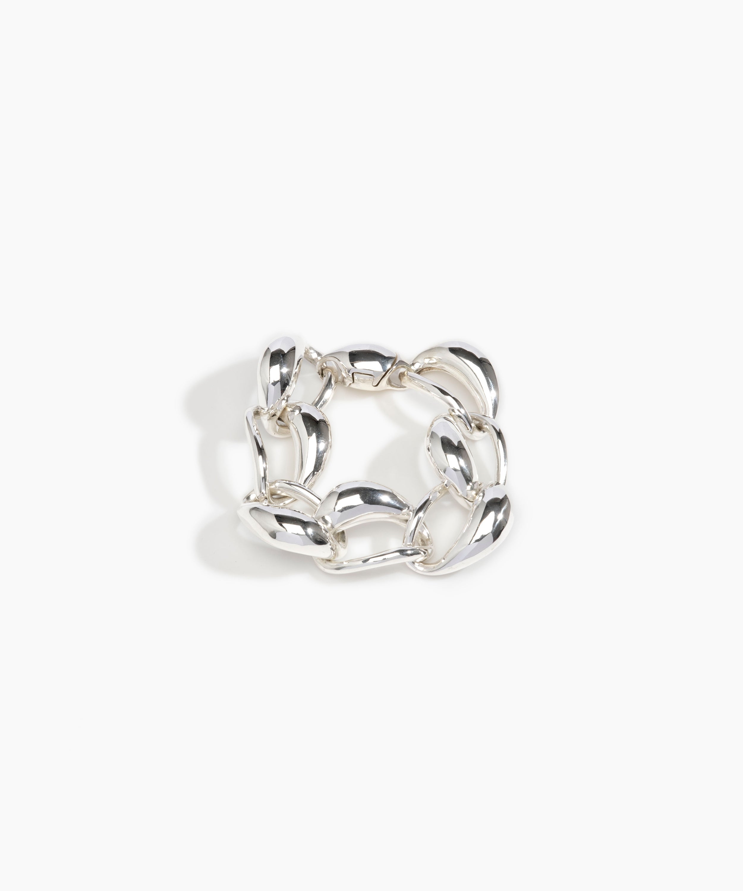 LO Collections Cocoon Bracelet in Silver-Plated Brass Material