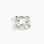 LO Collections Cocoon Bracelet in Silver-Plated Brass Material.