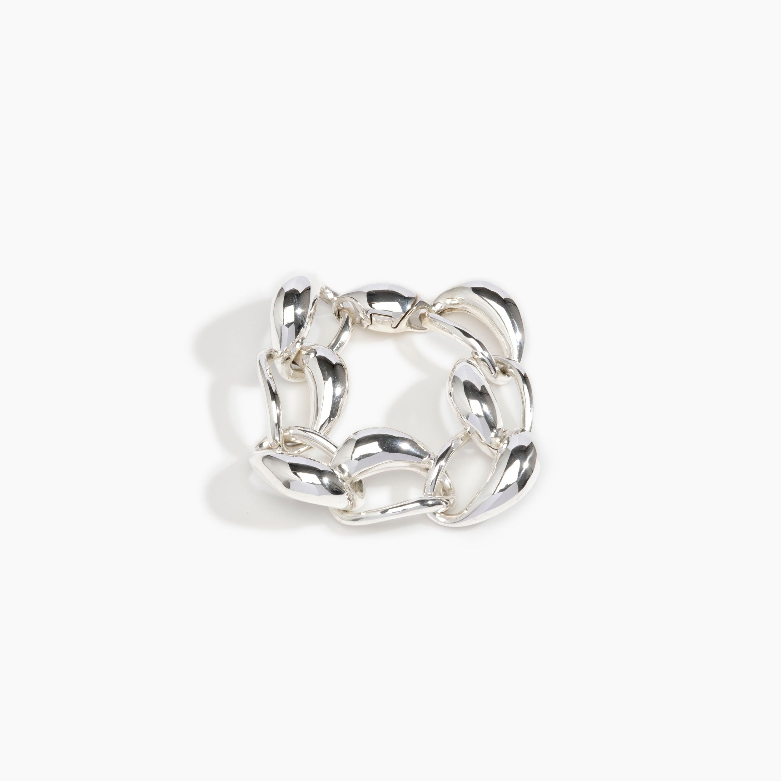 LO Collections Cocoon Bracelet in Silver-Plated Brass Material.