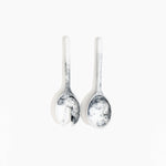 Dinosaur Designs Short Stone Servers in White Marble Colour resin