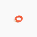 Dinosaur Designs Round Rock Ring Rings in Coral Swirl Colour resin 