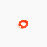 Dinosaur Designs Round Rock Ring Rings in Coral Pop Colour resin 