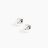 LO Collections x ALEX AND TRAHANAS Large Chifferi Hoop Earrings in Silver-Plated Brass Material..