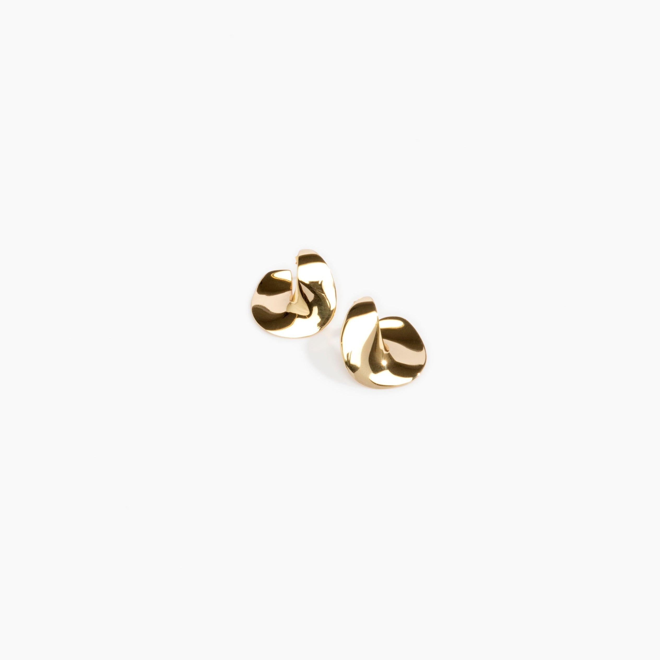 LO Collections Small Infinity Earrings in Nano-Coated Brass Material..