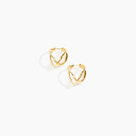LO Collections x ALEX AND TRAHANAS Medium Corda Earrings in Nano-Coated Brass Material