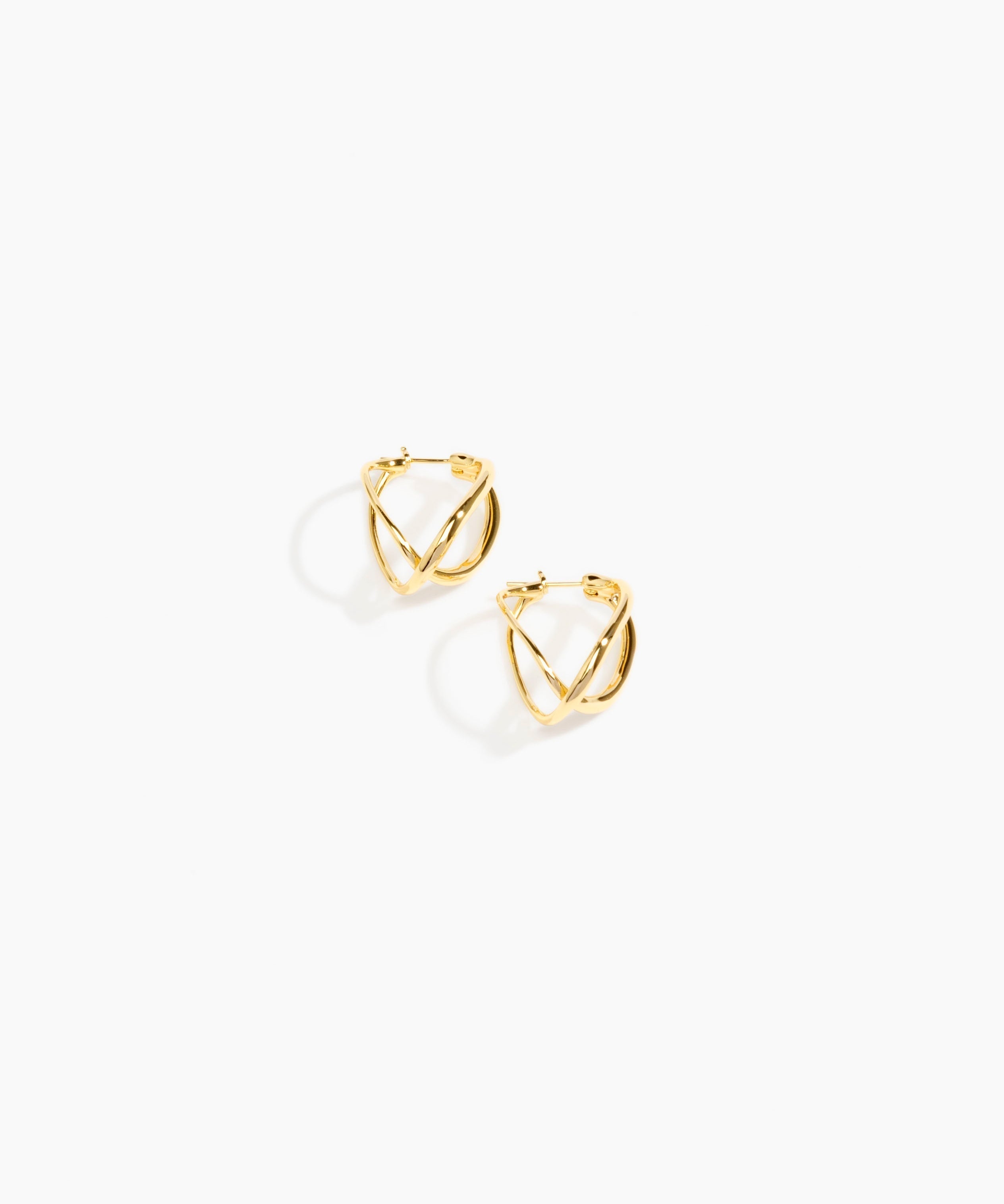 LO Collections x ALEX AND TRAHANAS Medium Corda Earrings in Nano-Coated Brass Material