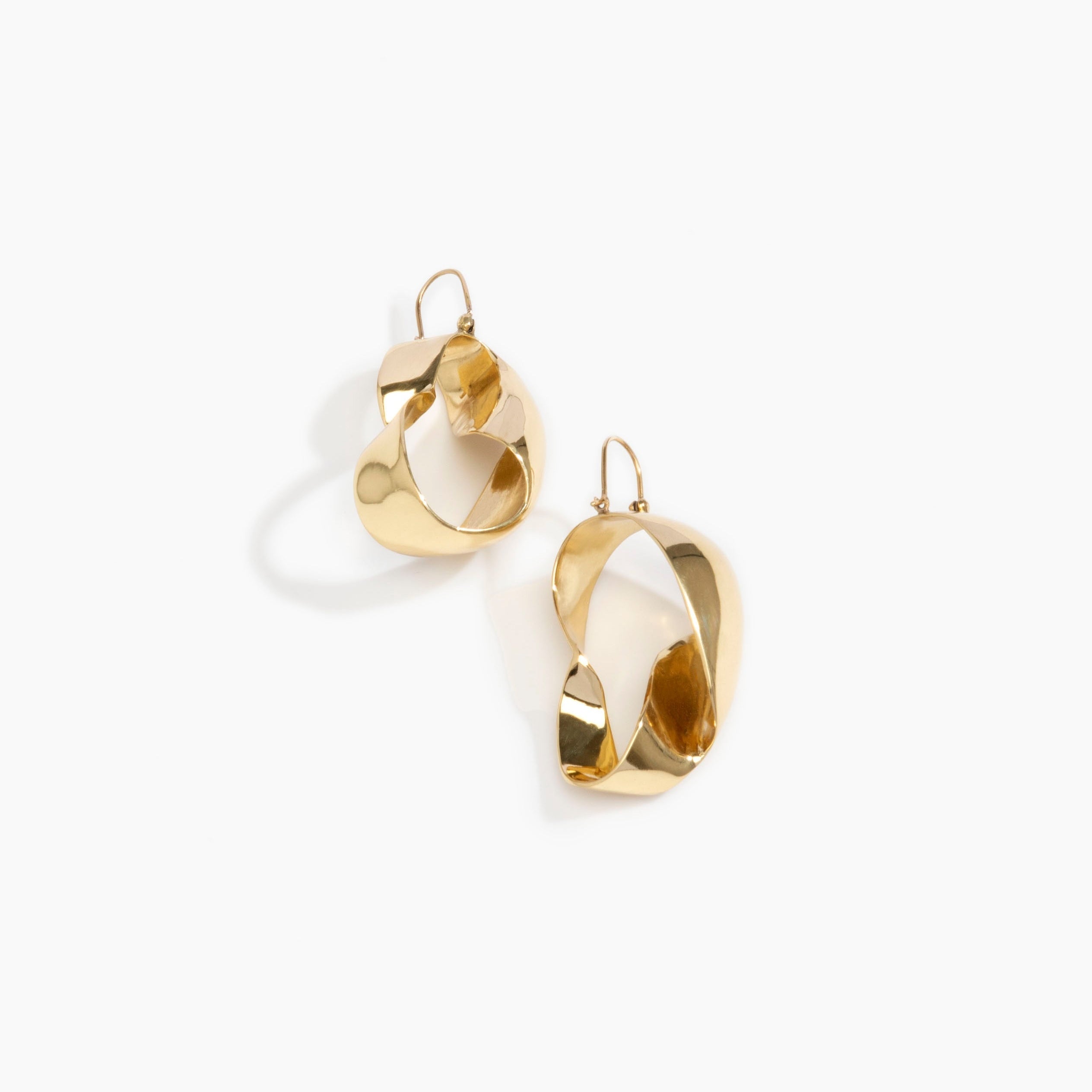 LO Collections x ALEX AND TRAHANAS Medium Olive Leaf Earrings in Nano-Coated Brass Material..