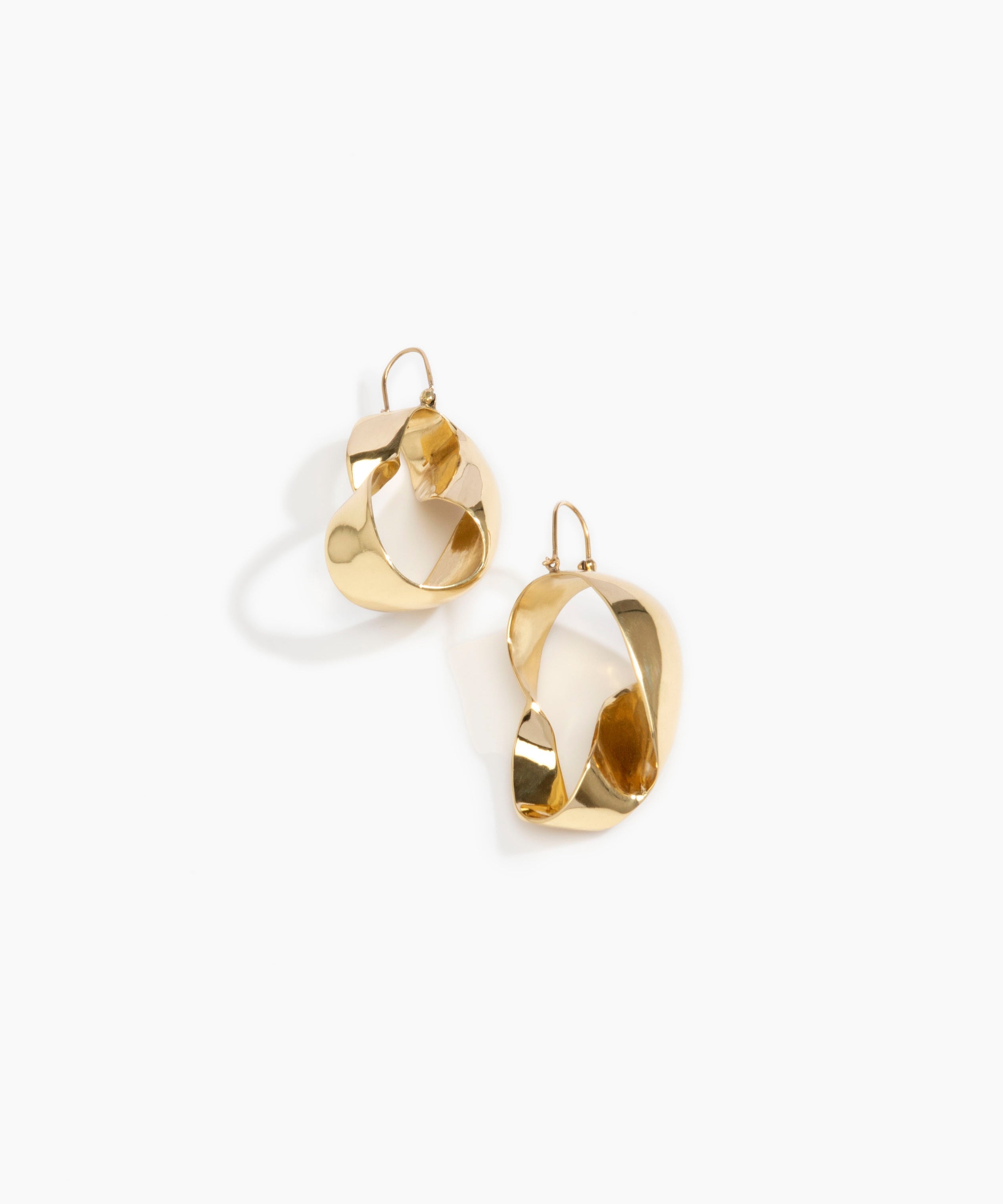 LO Collections x ALEX AND TRAHANAS Medium Olive Leaf Earrings in Nano-Coated Brass Material