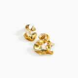 LO Collections Wave Earrings in Nano-Coated Brass Material